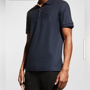 Burberry Eddie Pique Polo-Navy
